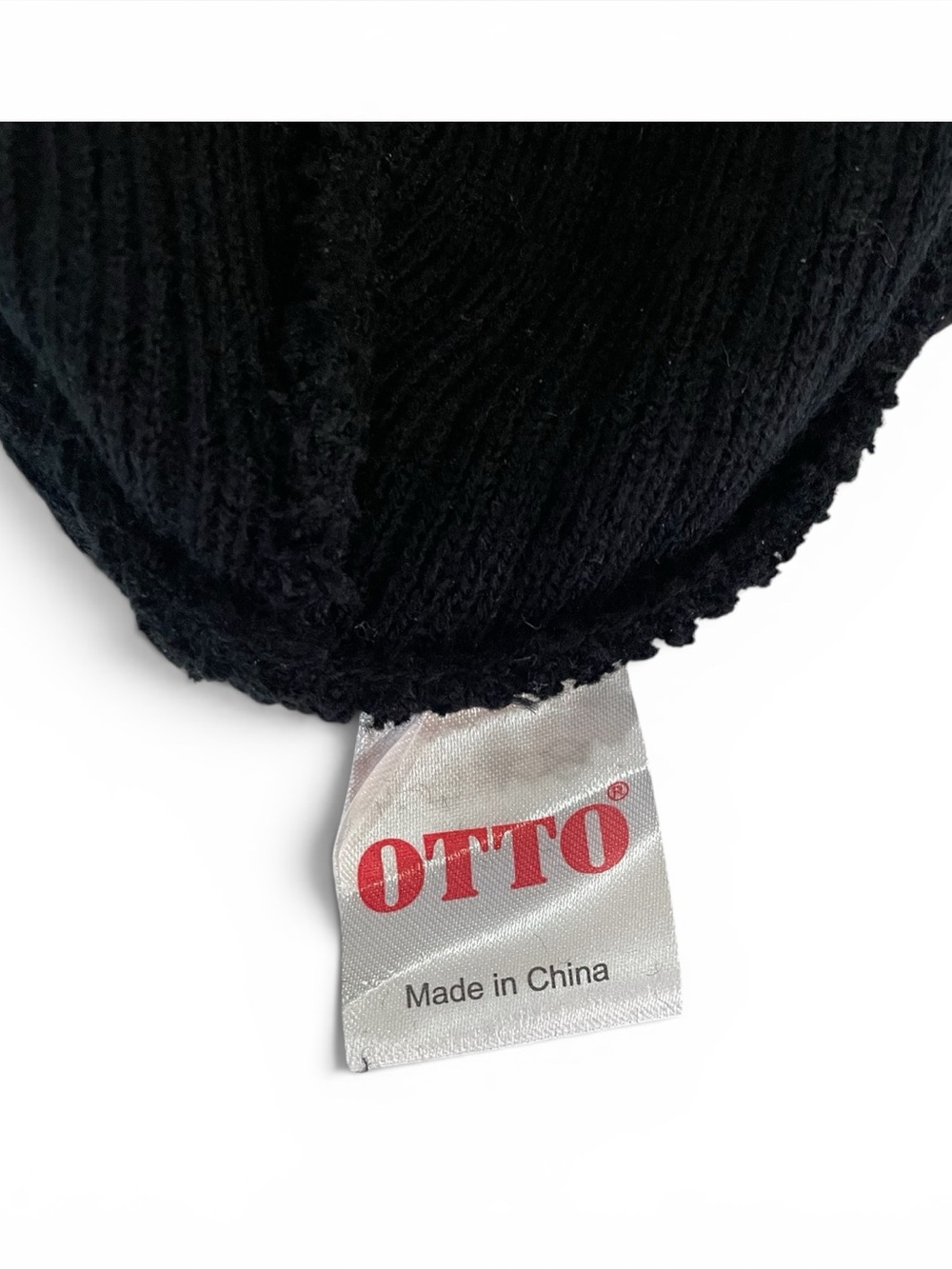 OTTO Black Beanie with Rhinestone Skull One  Size - Picture 3 of 5
